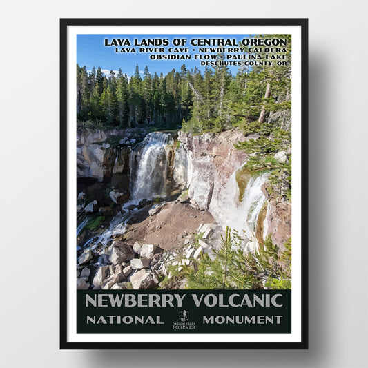 Newberry Volcanic National Monument Poster - WPA (Paulina Falls) - OPF