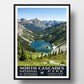 north cascades national park poster wpa style maple pass