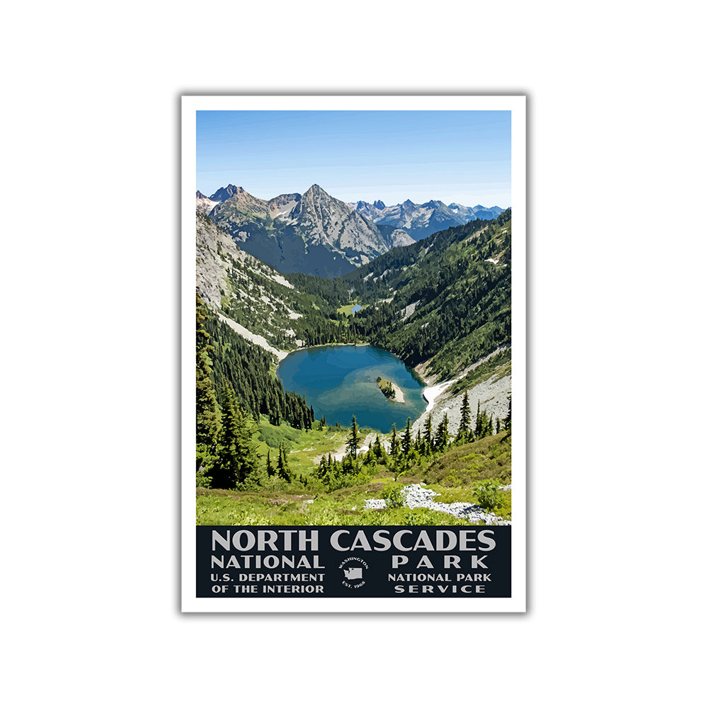 North Cascades National Park Poster-WPA (Maple Pass)