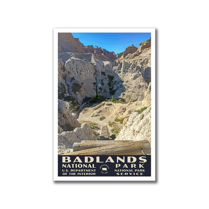 Badlands National Park WPA Poster, Notch Trail