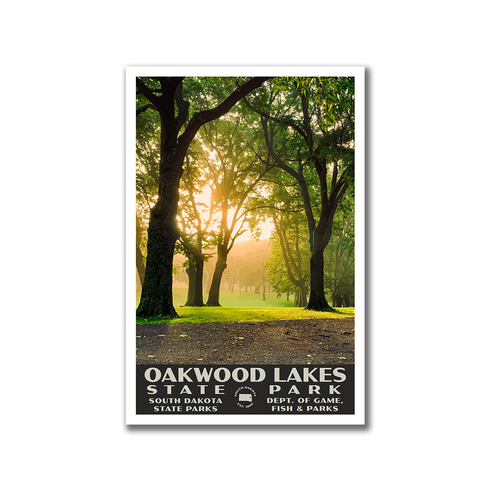 Oakwood Lakes State Park Poster-WPA (Path)