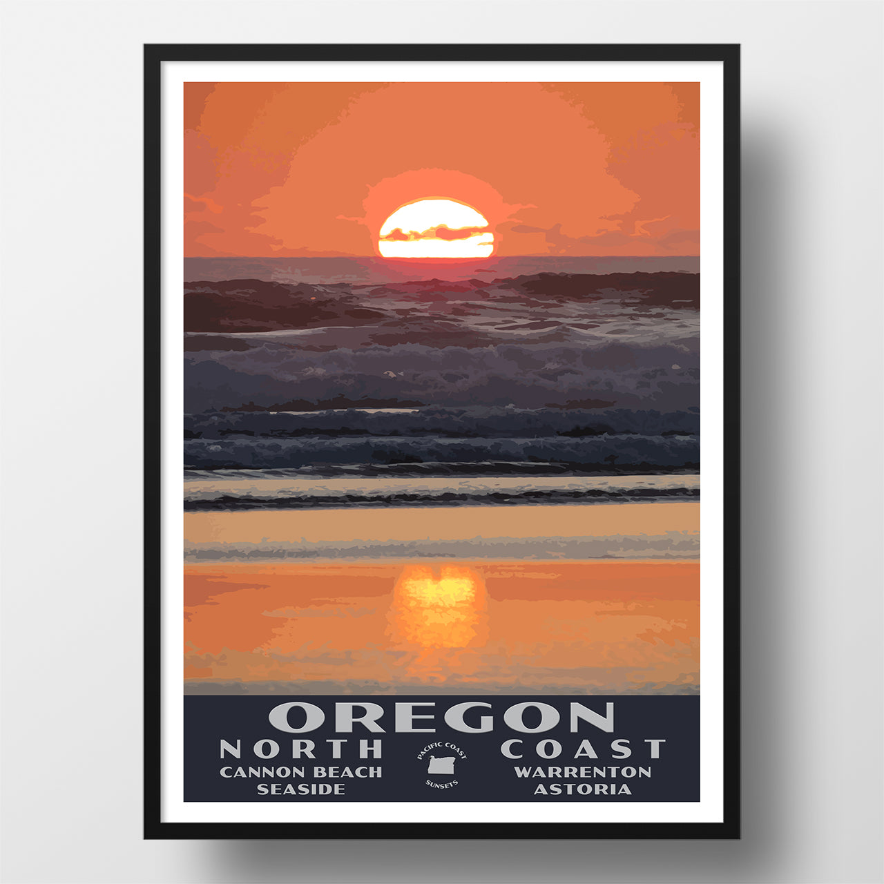 Oregon Coast Sunset Poster