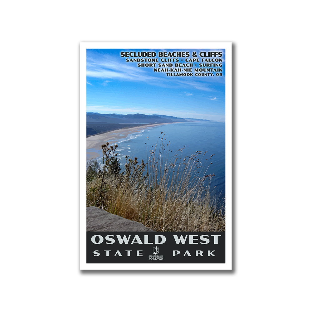 Oswald West State Park Poster - WPA (Manzanita Bay) - OPF