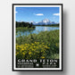 Grand Teton National Park Poster, WPA Style, Oxbow Bend