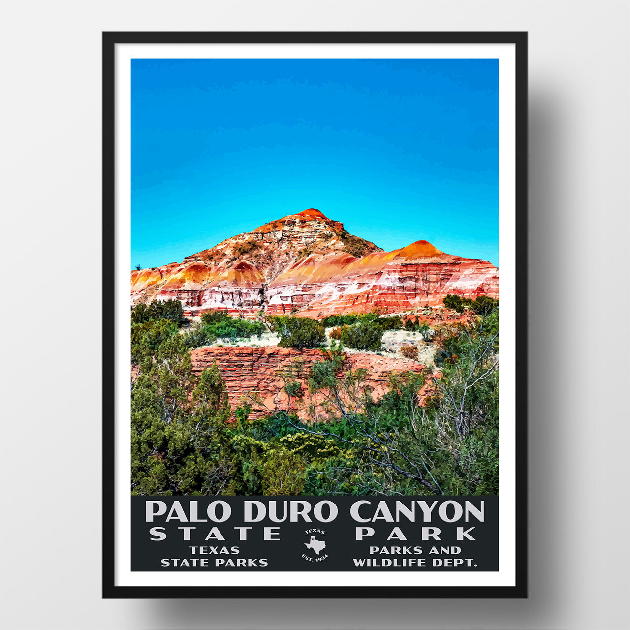 Palo Duro Canyon State Park Poster-WPA (Capitol Peak)