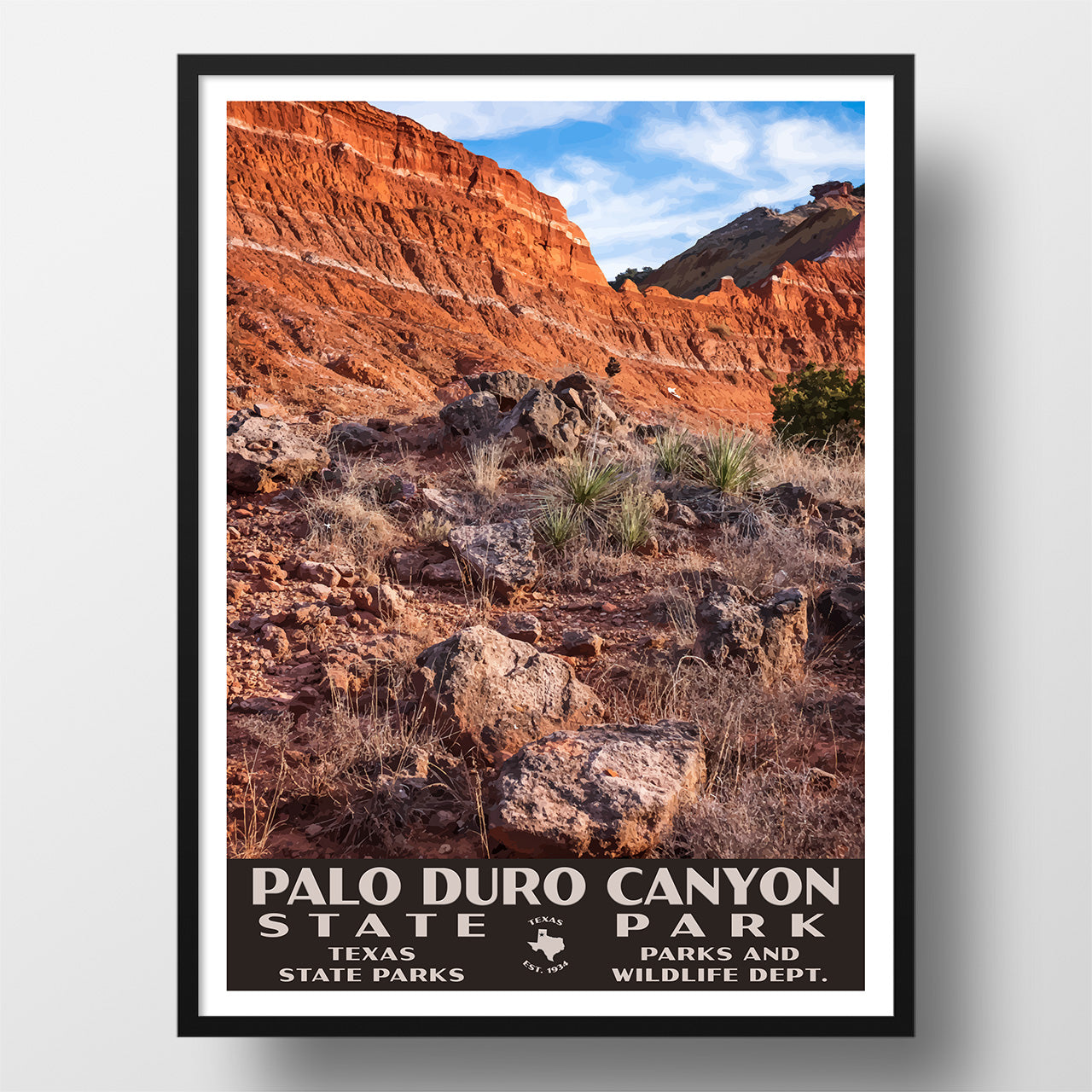Palo Duro Canyon State Park Poster-WPA (Inside Canyon)