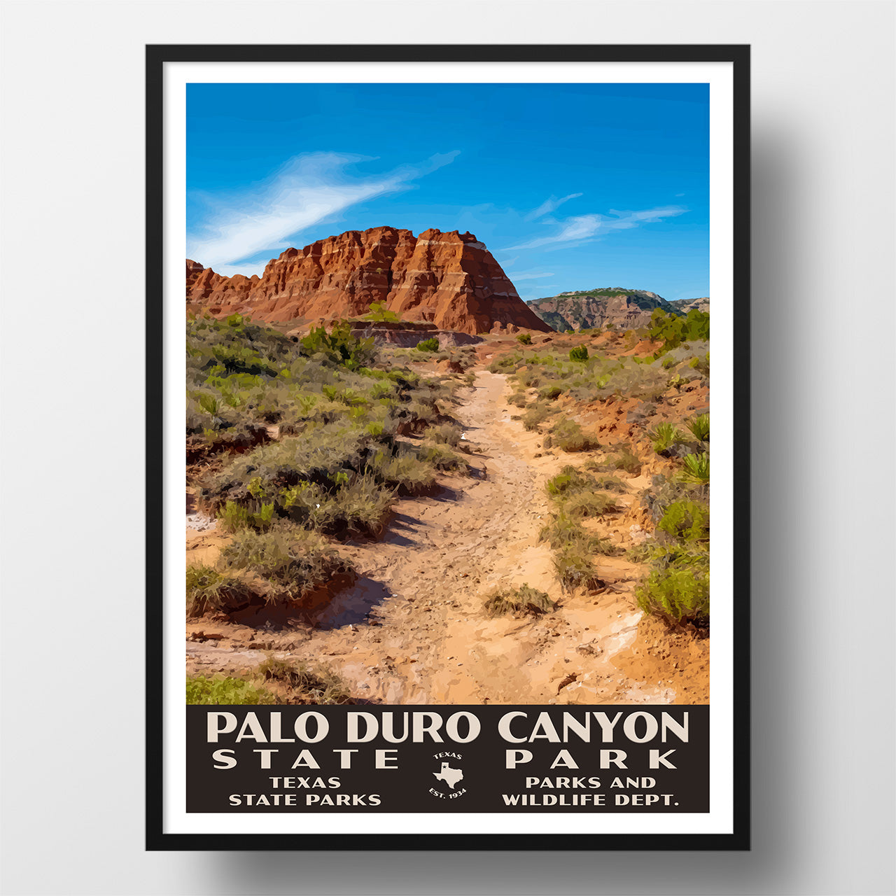 Palo Duro Canyon State Park Poster-WPA (Path)