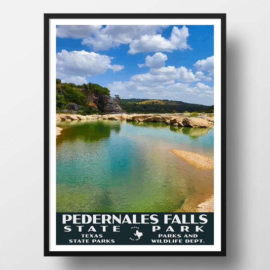 Pedernales Falls State Park Poster-WPA (On the River)