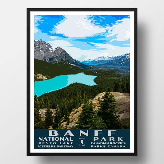 Banff National Park (Peyto Lake) WPA poster