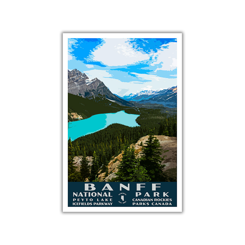 Banff National Park (Peyto Lake) WPA poster