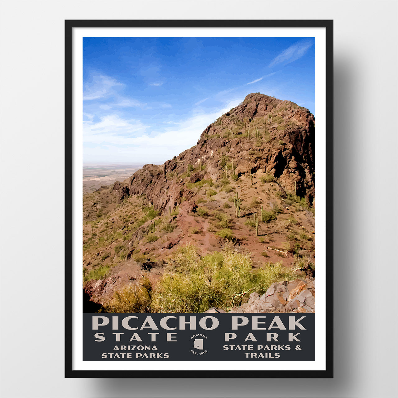 Picacho Peak State Park Poster-WPA (Peak View)