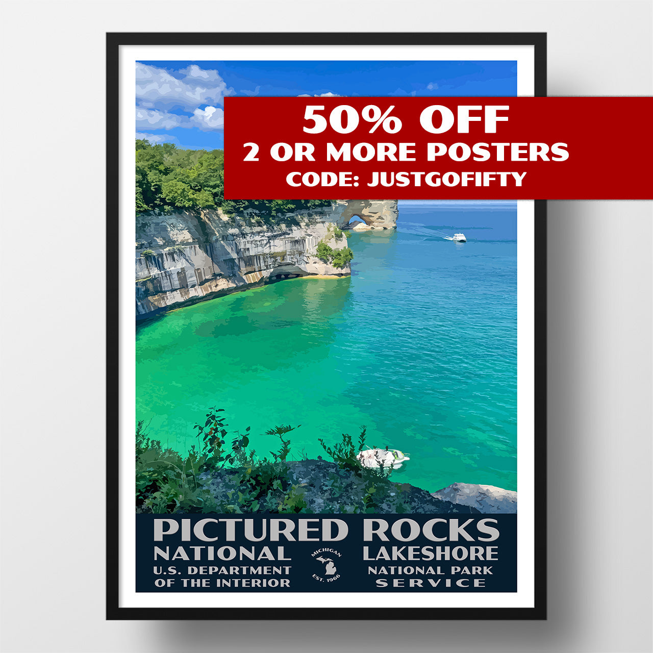 Pictured Rocks National Lakeshore poster