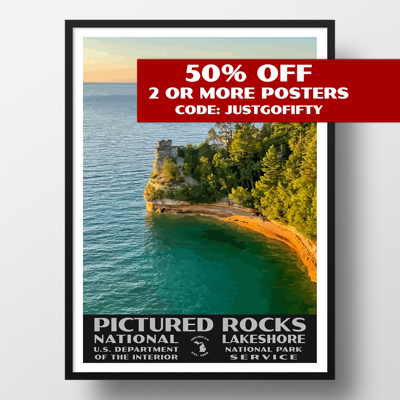 Pictured Rocks National Lakeshore poster