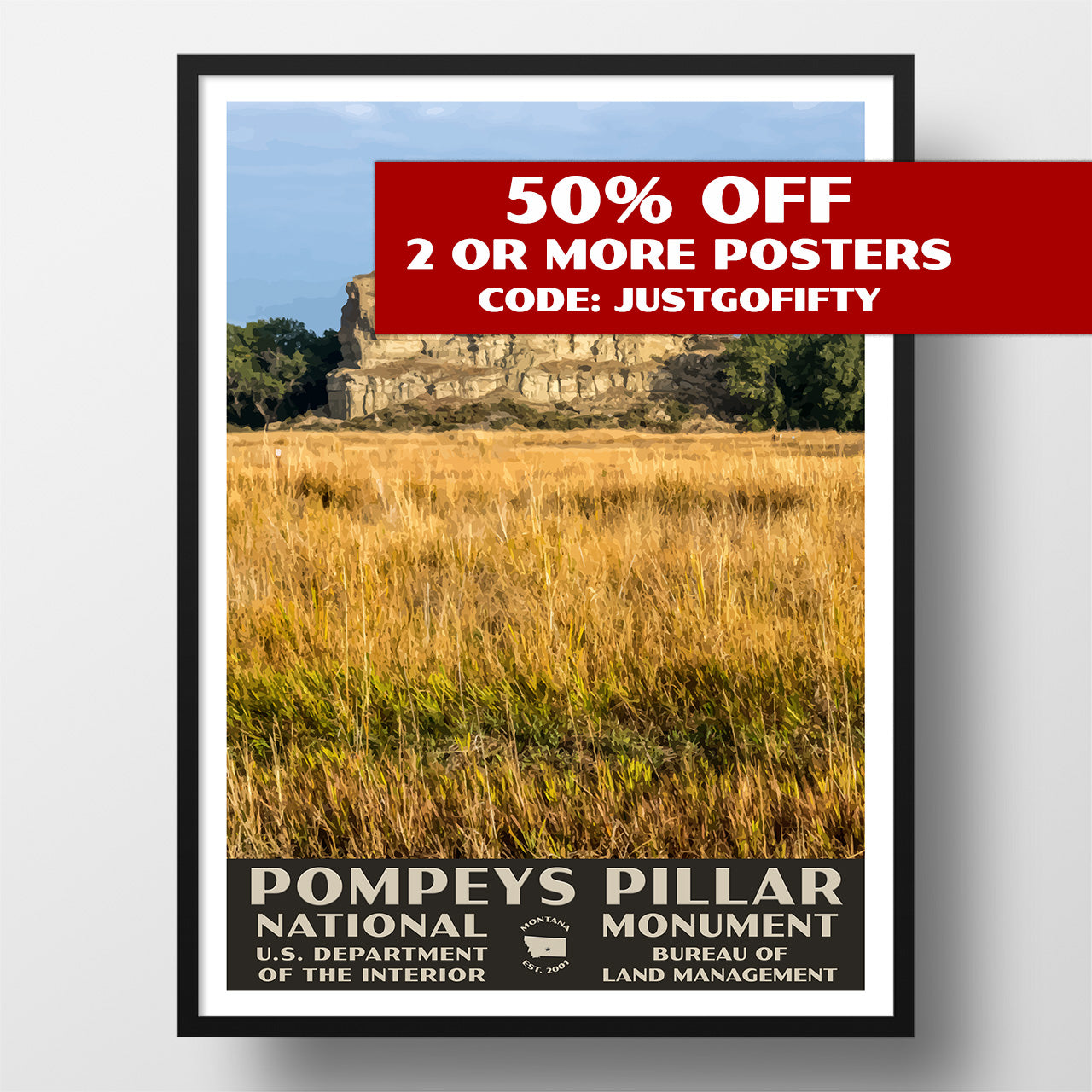 Pompeys Pillar National Monument poster