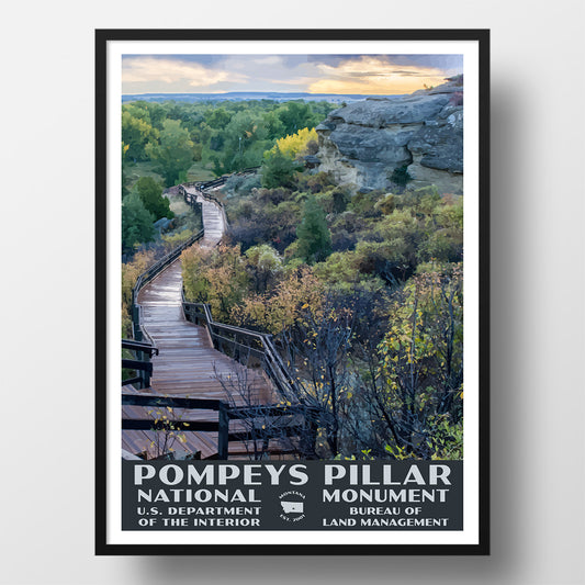 Pompeys Pillar National Monument Poster-WPA (Walkway)