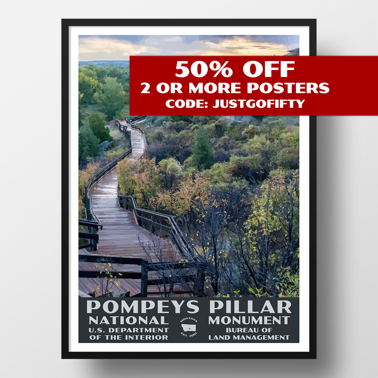 Pompeys Pillar National Monument poster