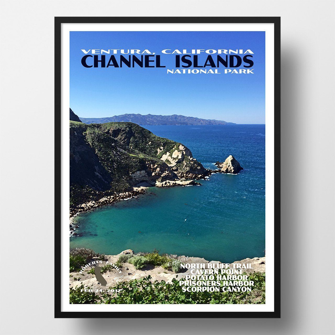Channel Islands National Park Poster-Channel Islands (Potato Harbor) (Personalized)