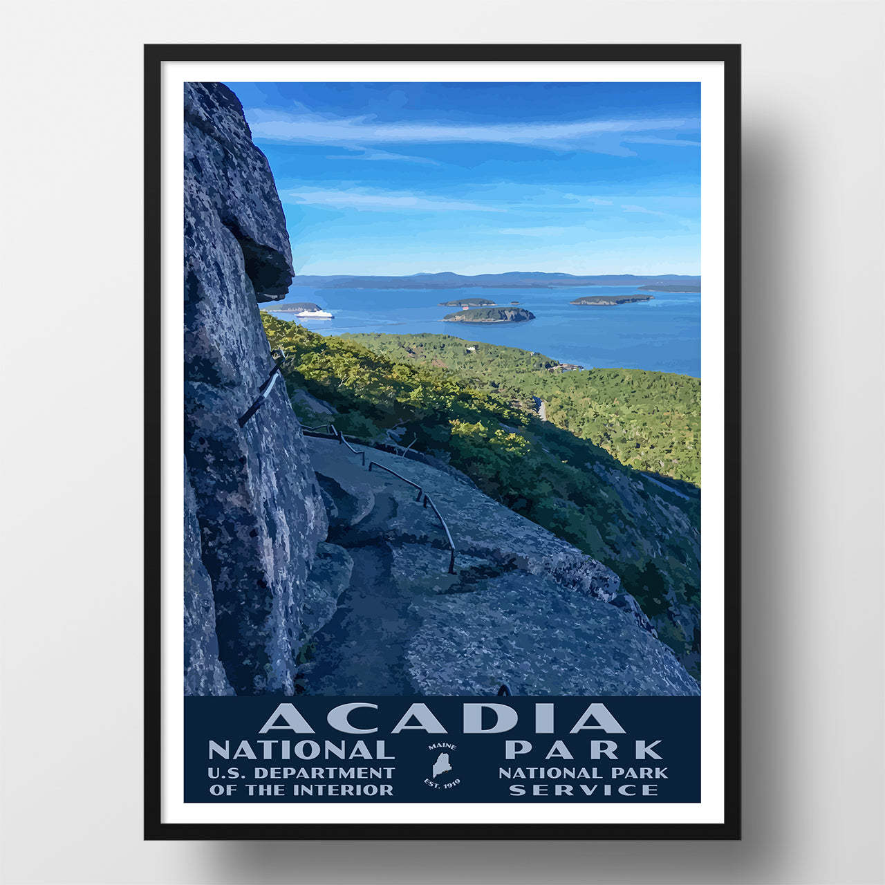 Acadia National Park Poster Precipice Trail