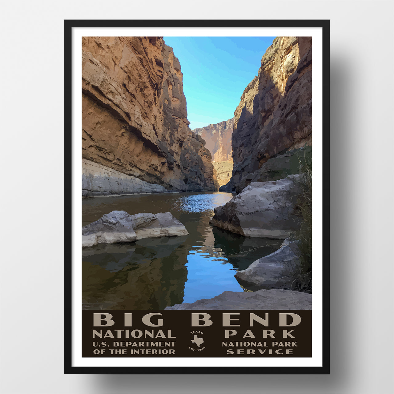 Big Bend National Park Poster Santa Elena Canyon