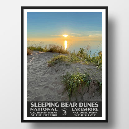 Sleeping Bear Dunes National Lakeshore Poster-WPA (Empire Bluffs Sunset)