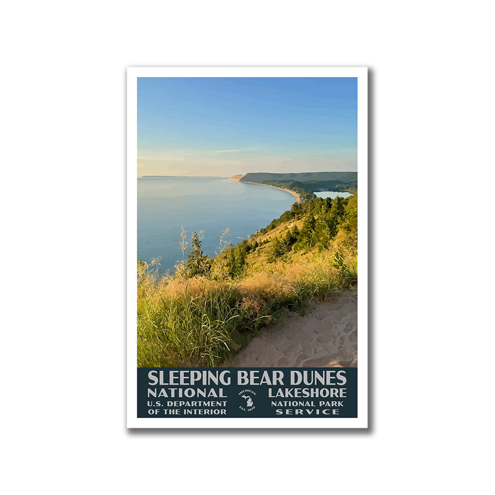 Sleeping Bear Dunes National Lakeshore Poster-WPA (Empire Bluffs)