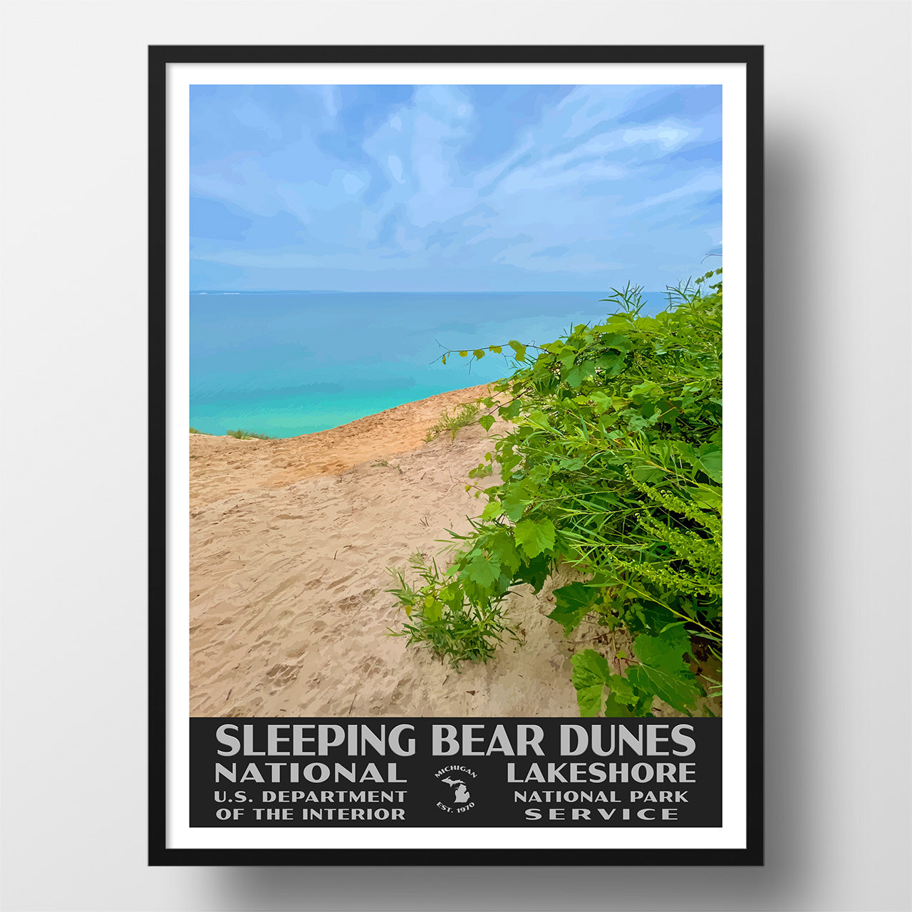 Sleeping Bear Dunes National Lakeshore Poster-WPA (Pyramid Point)