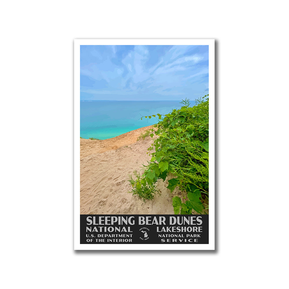 Sleeping Bear Dunes National Lakeshore Poster-WPA (Pyramid Point)