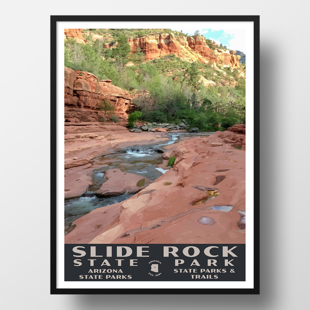 Slide Rock State Park Poster-WPA (Slide View)