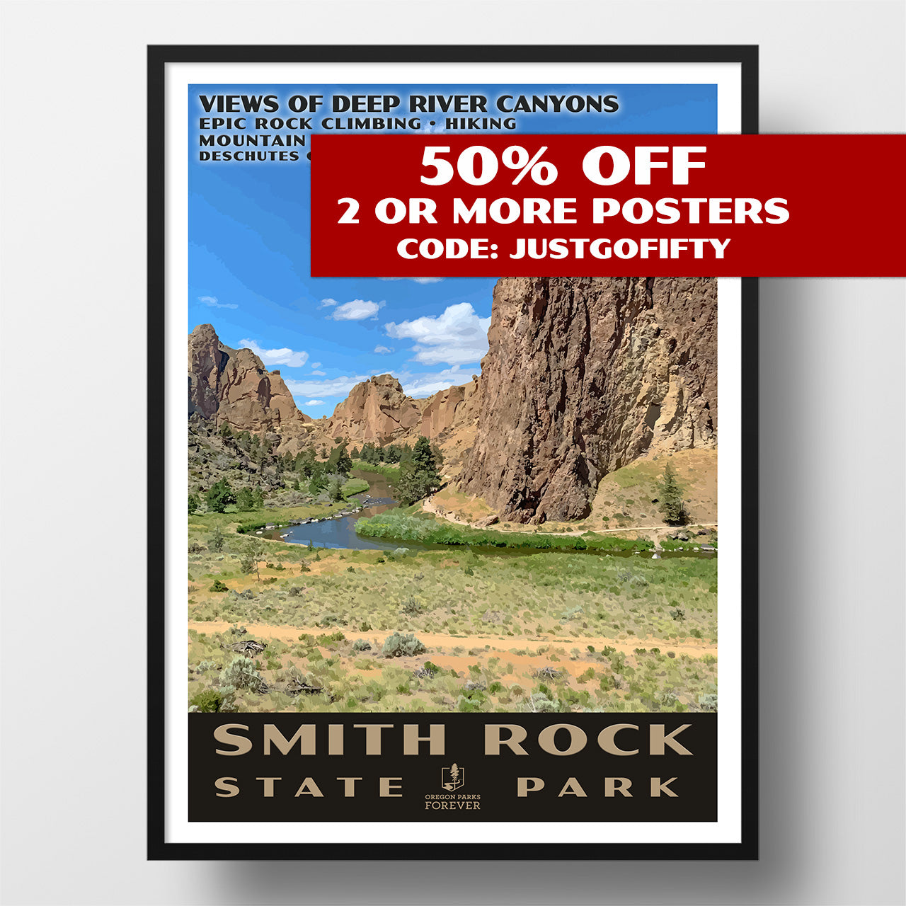 Smith Rock State Park Poster - WPA (Smith Rock Overlook) - OPF