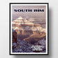 Grand Canyon National Park Poster-South Rim in the Snow (Personalized)