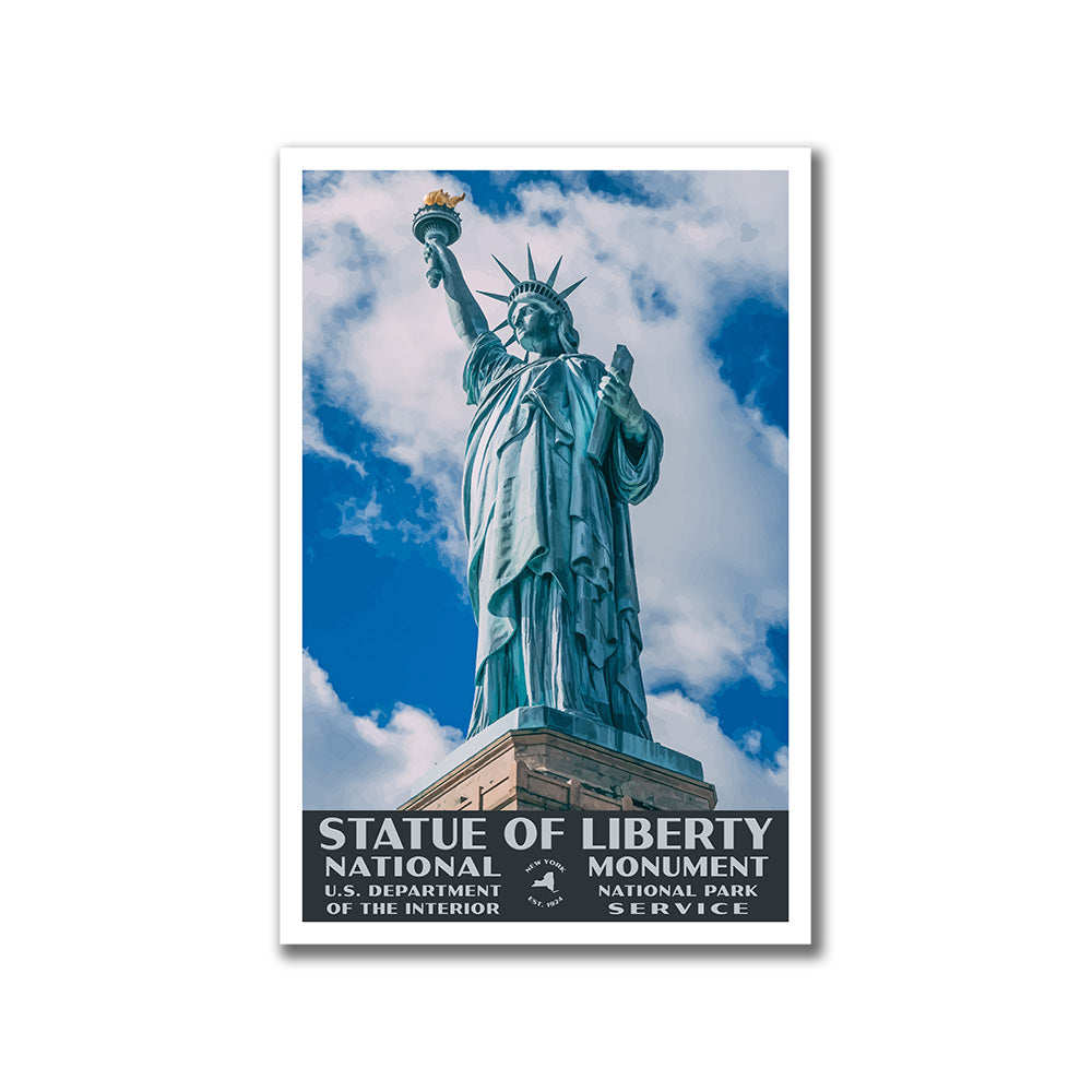 Statue of Liberty National Monument Poster-WPA (Side View)