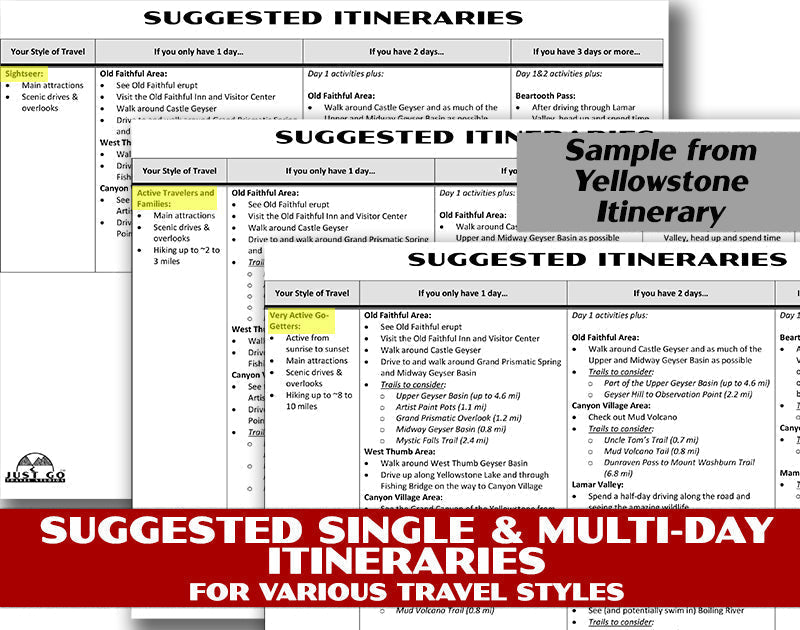 White Lake State Park Itinerary (Digital Download)