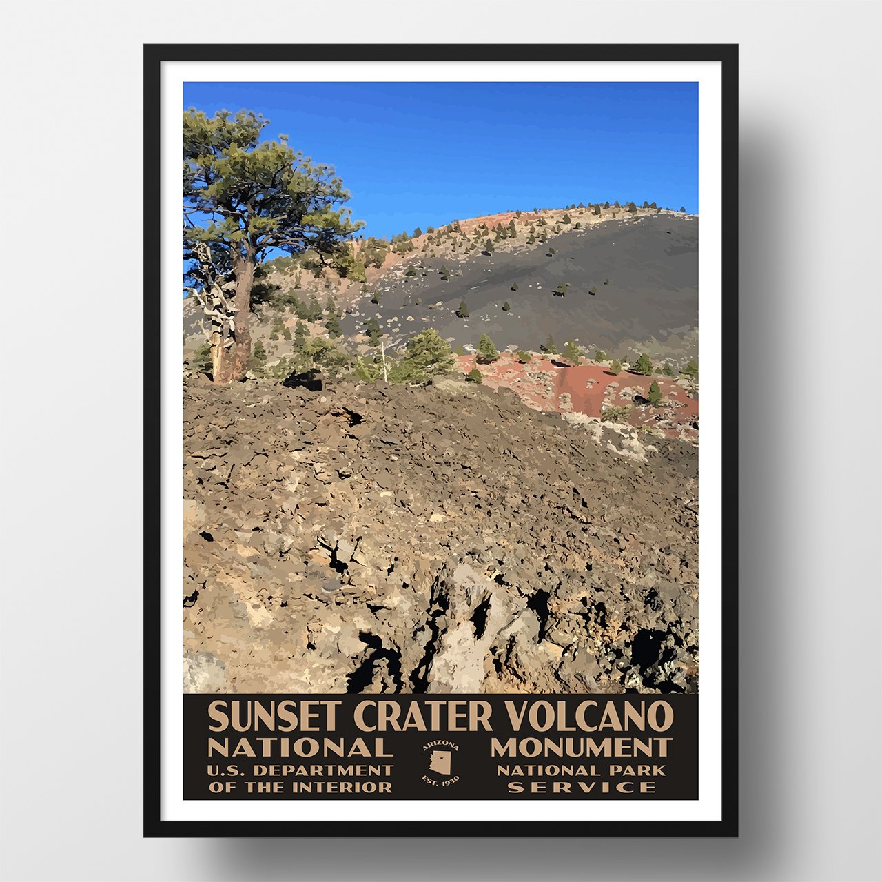 Sunset Crater Volcano National Monument Poster-WPA