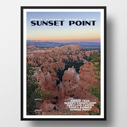 Bryce Canyon National Park Poster-Sunset Point