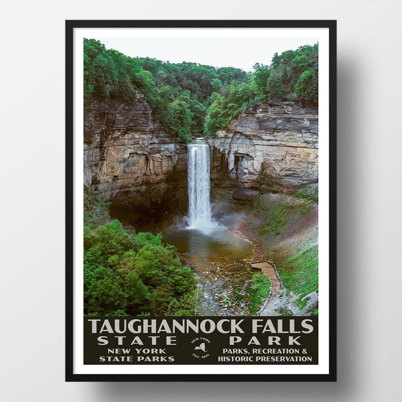 Taughannock Falls State Park Poster - WPA (High View)