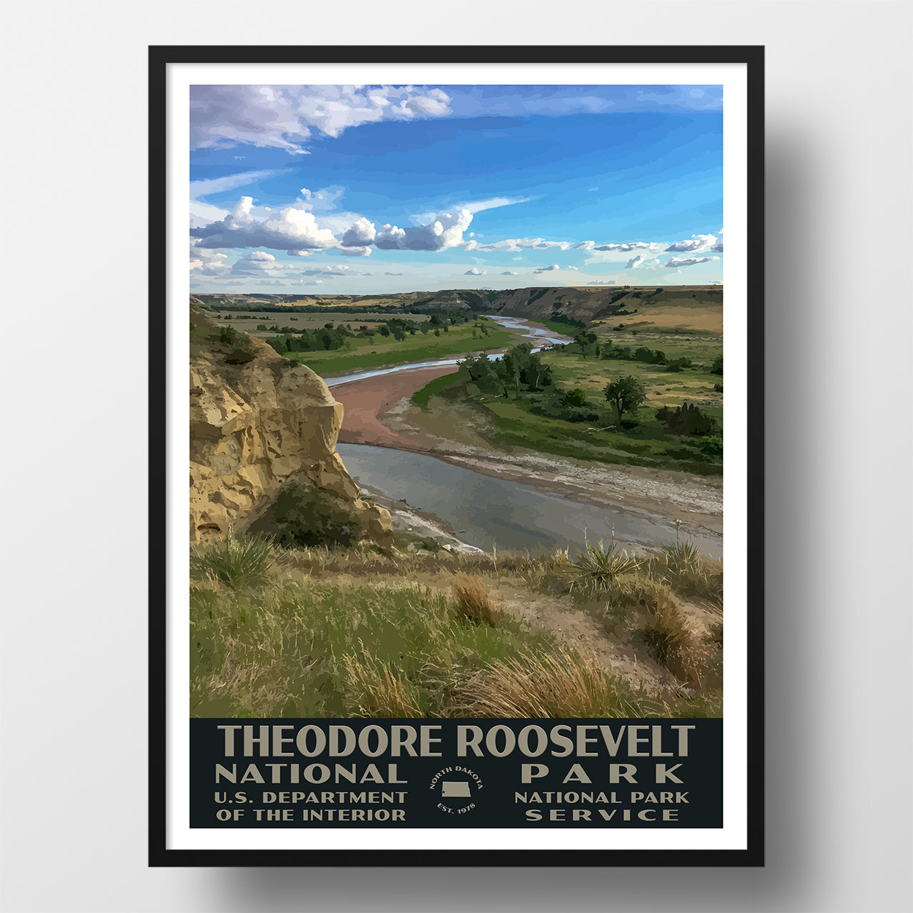 Theodore Roosevelt National Park poster wpa wind canyon