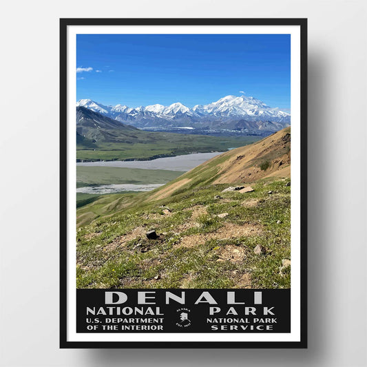 Denali National Park Poster-WPA (Thorofare Pass)