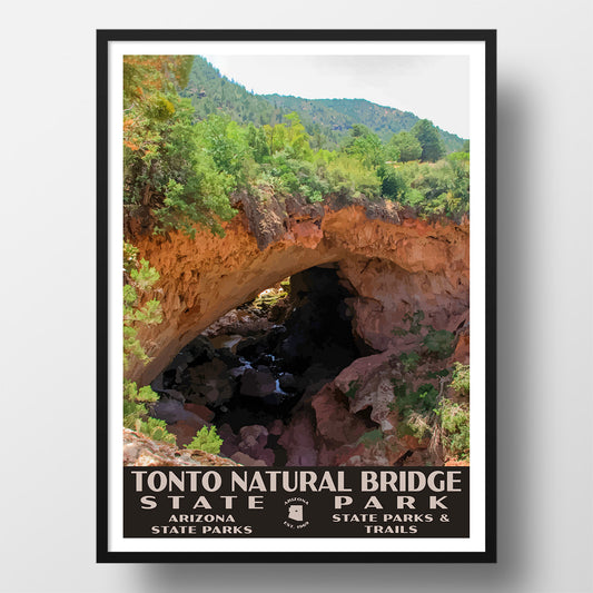 Tonto Natural Bridge State Park Poster-WPA (Bridge View)