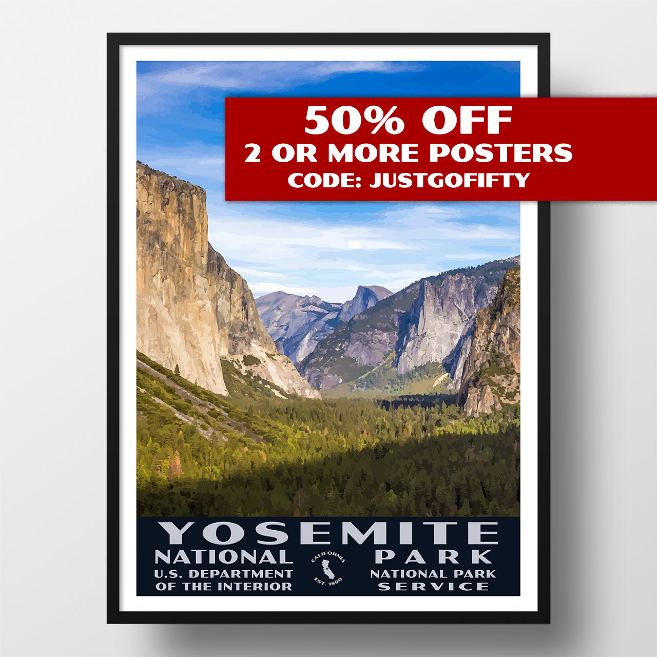 yosemite national park poster