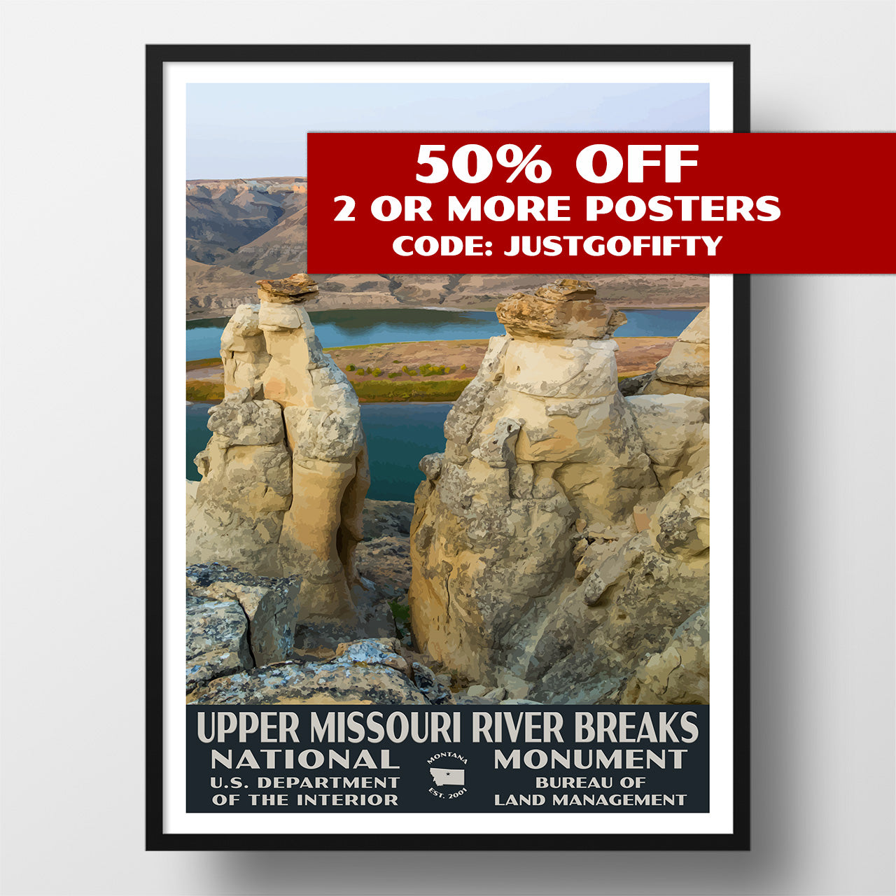 Upper Missouri River Breaks National Monument Poster