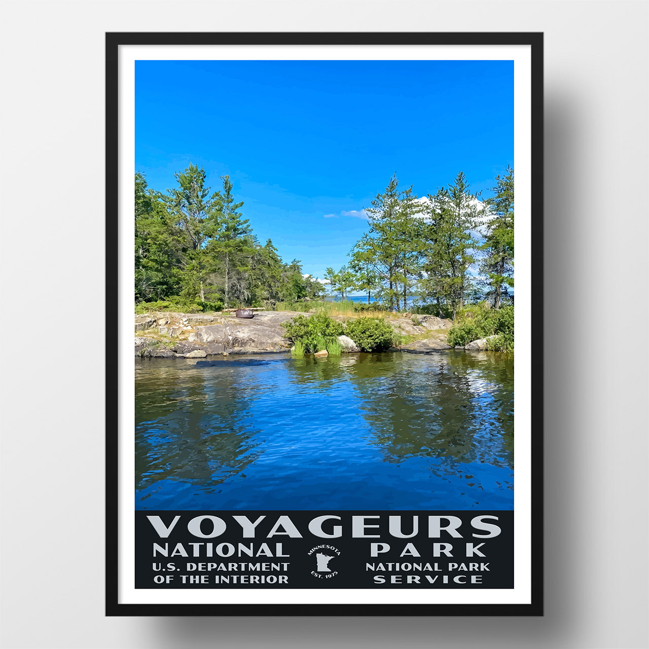 Voyageurs National Park Poster-WPA (Brute Cove)