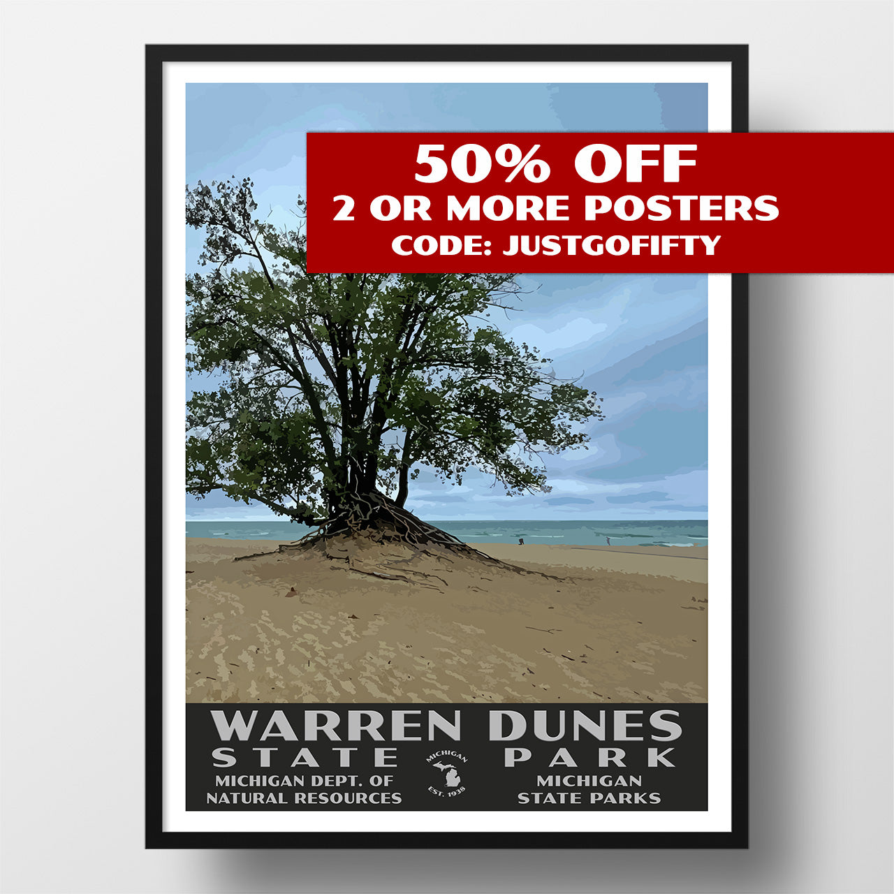 warren dunes state park poster