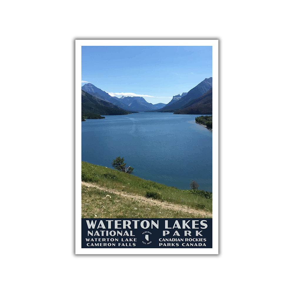 Waterton Lakes National Park Poster-WPA (Lake Waterton)