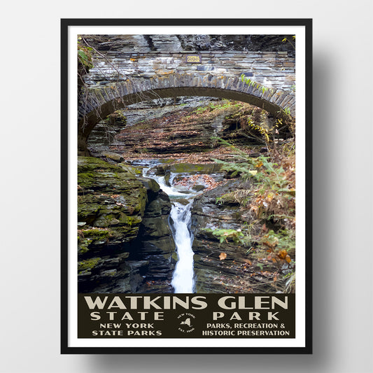 Watkins Glen State Park Poster - WPA (Central Cascade)