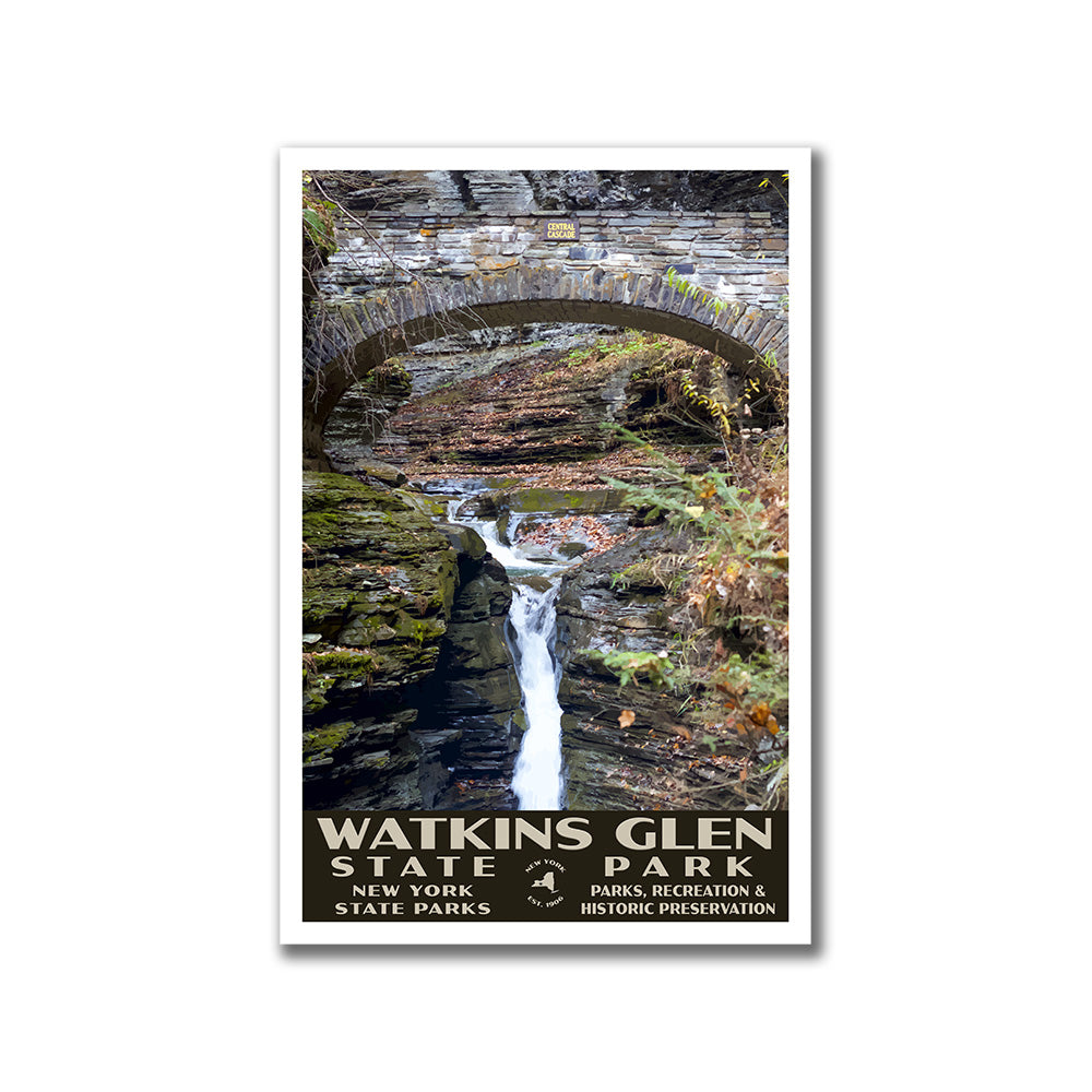 Watkins Glen State Park Poster - WPA (Central Cascade)