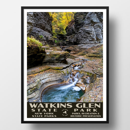 Watkins Glen State Park Poster - WPA (Gorge Trail2)