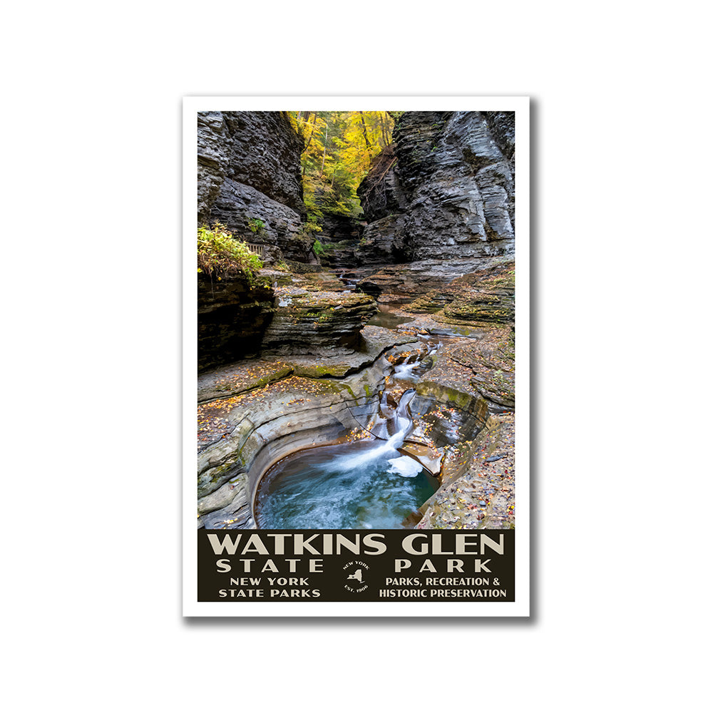 Watkins Glen State Park Poster - WPA (Gorge Trail2)