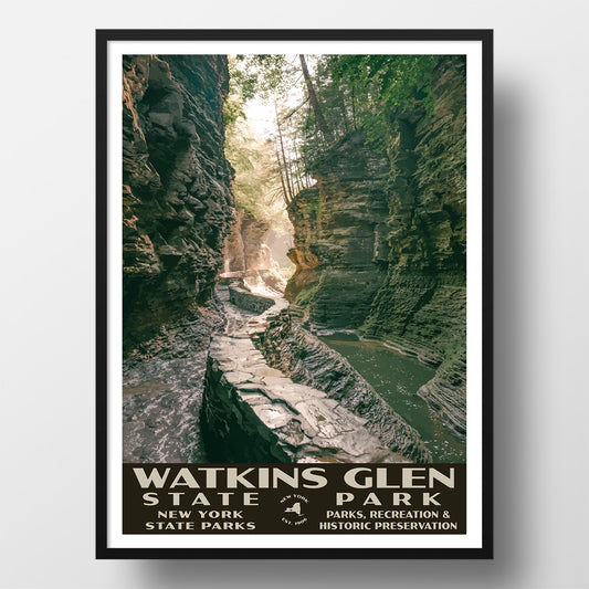 Watkins Glen State Park Poster - WPA (Gorge Trail)