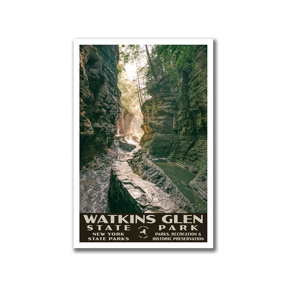 Watkins Glen State Park Poster - WPA (Gorge Trail)