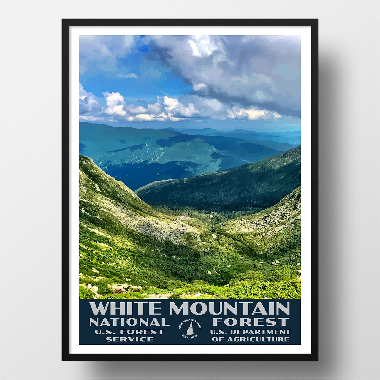 White Mountain National Forest Poster - WPA (Tuckermans Ravine)
